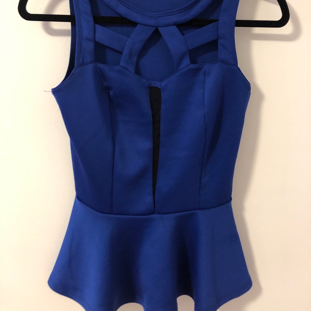 2 for $25 Charlotte Russe Royal Blue Peplum Top